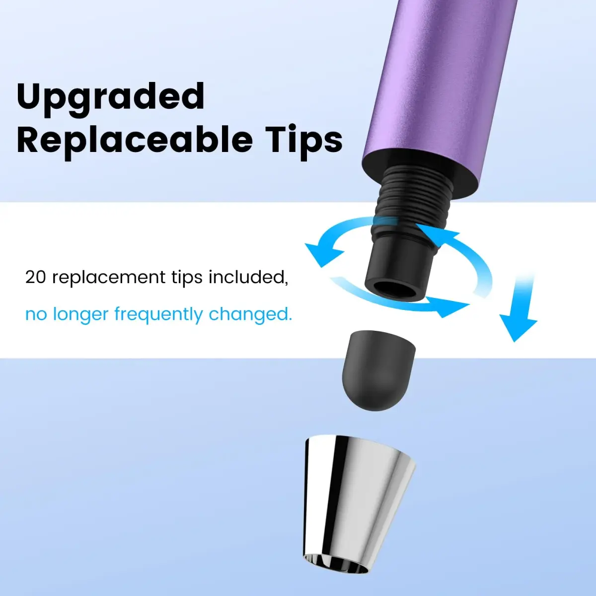 MEKO 10 Pack Thin Stylus Pens with 20 Replacement Tips | Universal Capacitive Stylus for Touchscreens - view 5