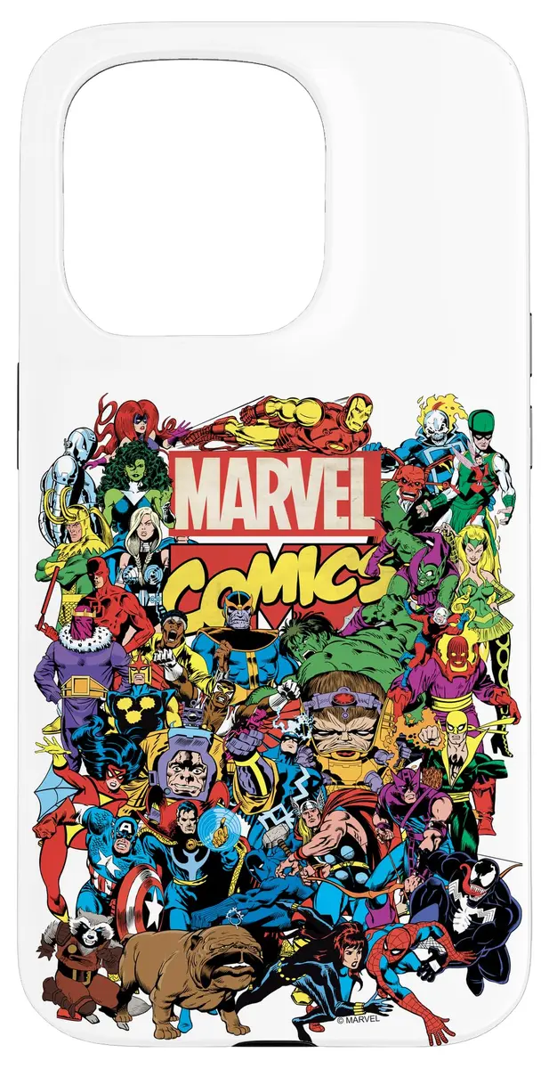 Marvel iPhone 15 Pro Marvel Comics Group Shot Case | Heavy Duty Protection (70-120 chars) - main product image