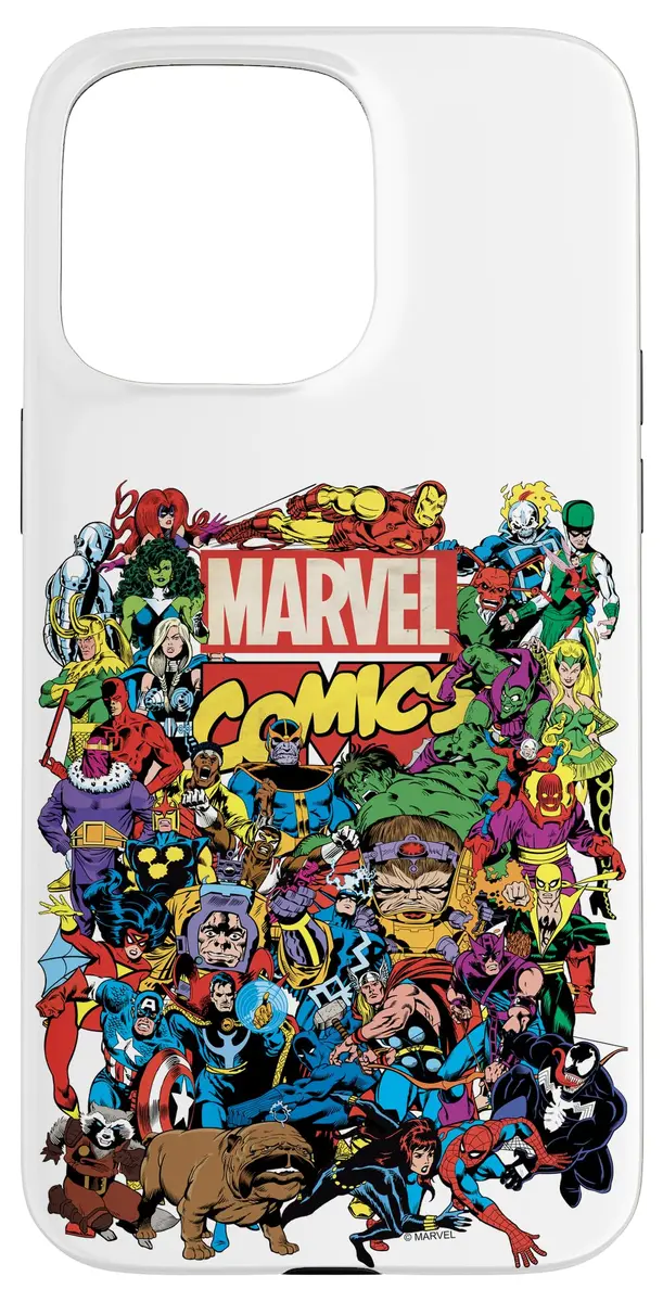 Marvel iPhone 15 Pro Max Marvel Comics Group Shot Case | Heavy Duty Protection - main product image