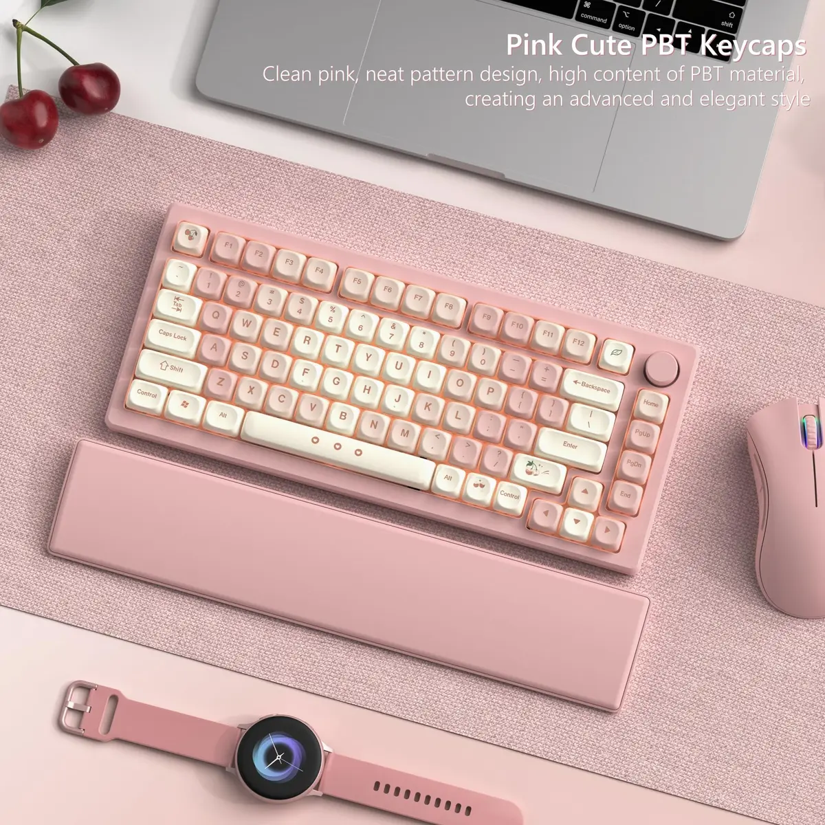 Womier Pink Cute MOA Keycaps Set - 143 Keys | Dye-Sublimation PBT Custom Keyboard Caps - view 6