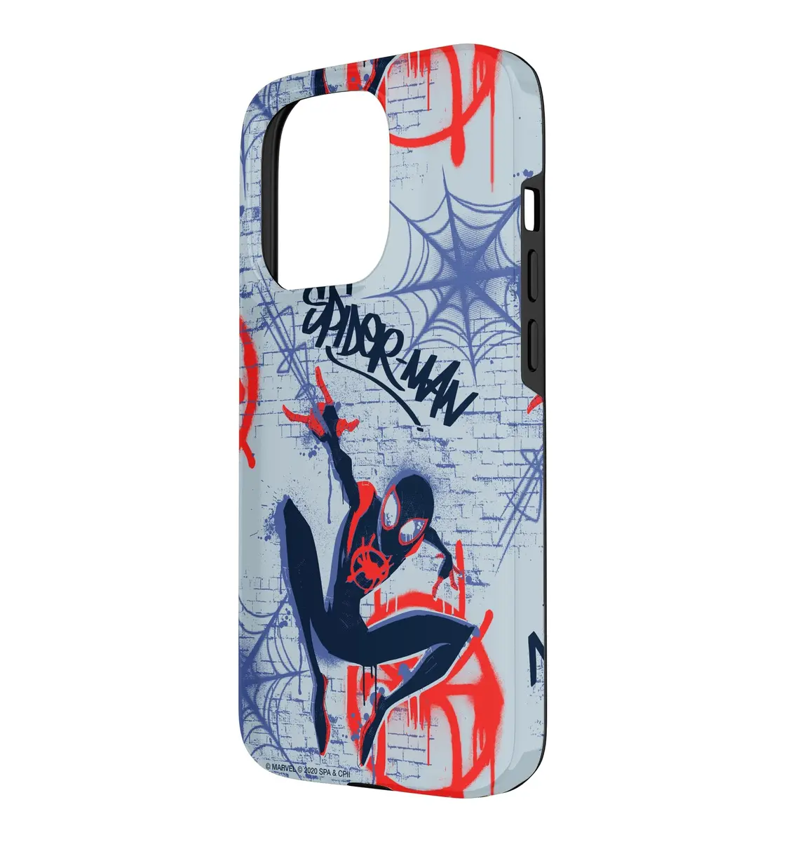 Marvel Spider-Man Into The Spider-Verse Graffiti Print Case for iPhone 15 Pro | Bold Spider-Man Design with Miles Morales Art - view 2