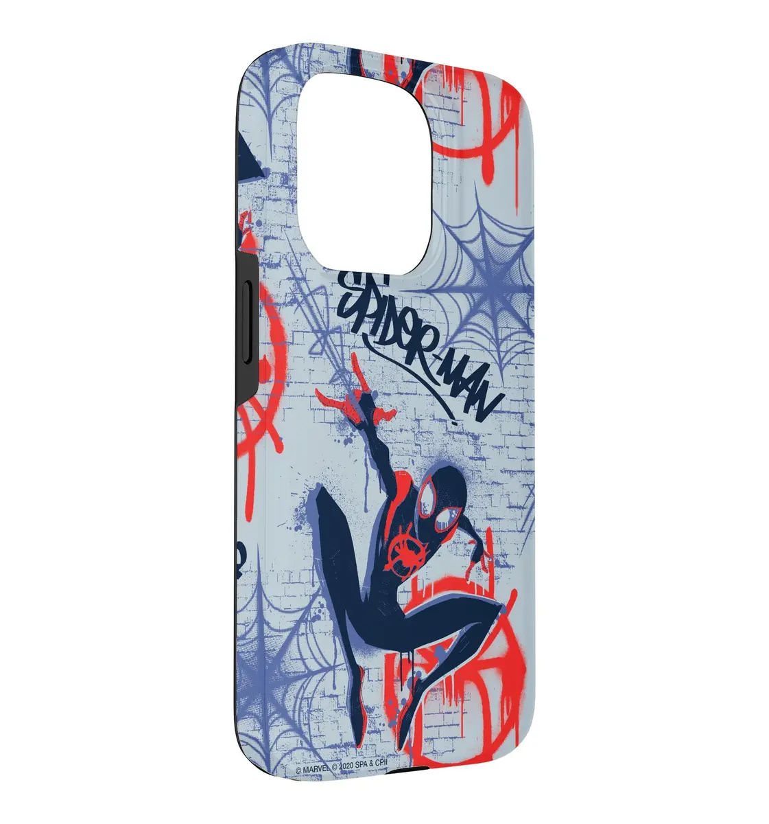 Marvel Spider-Man Into The Spider-Verse Graffiti Print Case for iPhone 15 Pro | Bold Spider-Man Design with Miles Morales Art - view 3
