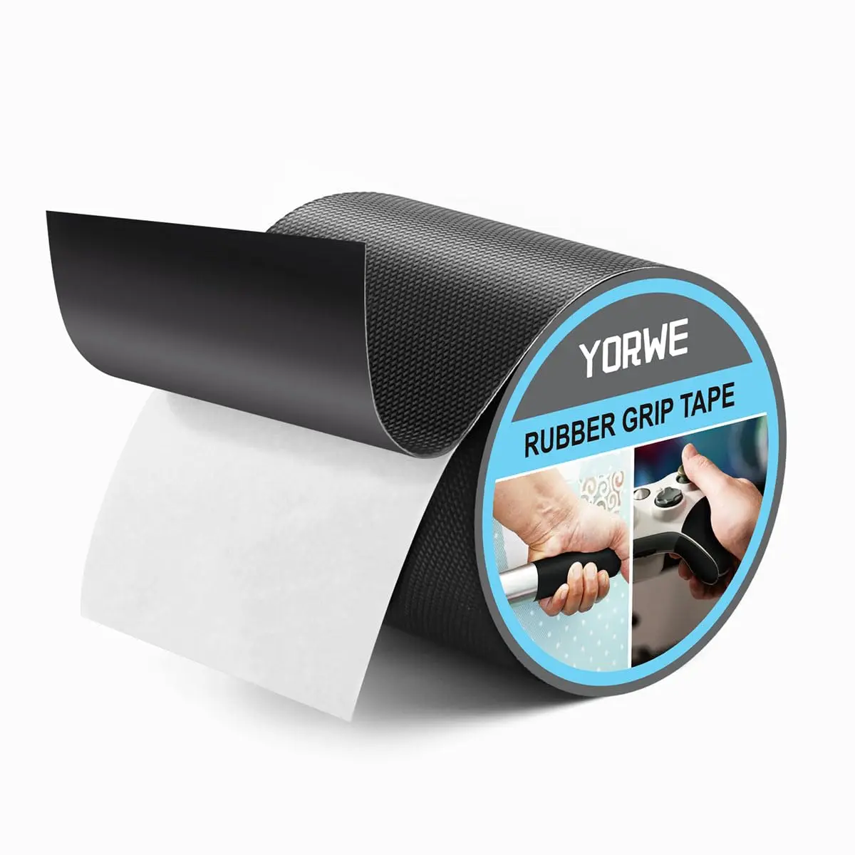 Yorwe Rubber Grip Tape 10cm x 3m (4In x 10Ft) Black | Enhanced Traction & Comfort for Handles & Tools - main product image