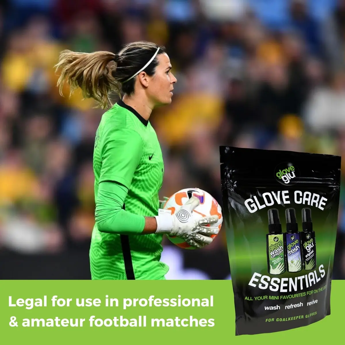 Gloveglu Glove Care Essentials Wash Fresh Grip Spray 3 x 1.7 floz (50.3 ml) | Ultimate Goalkeeper Glove Care System - view 7