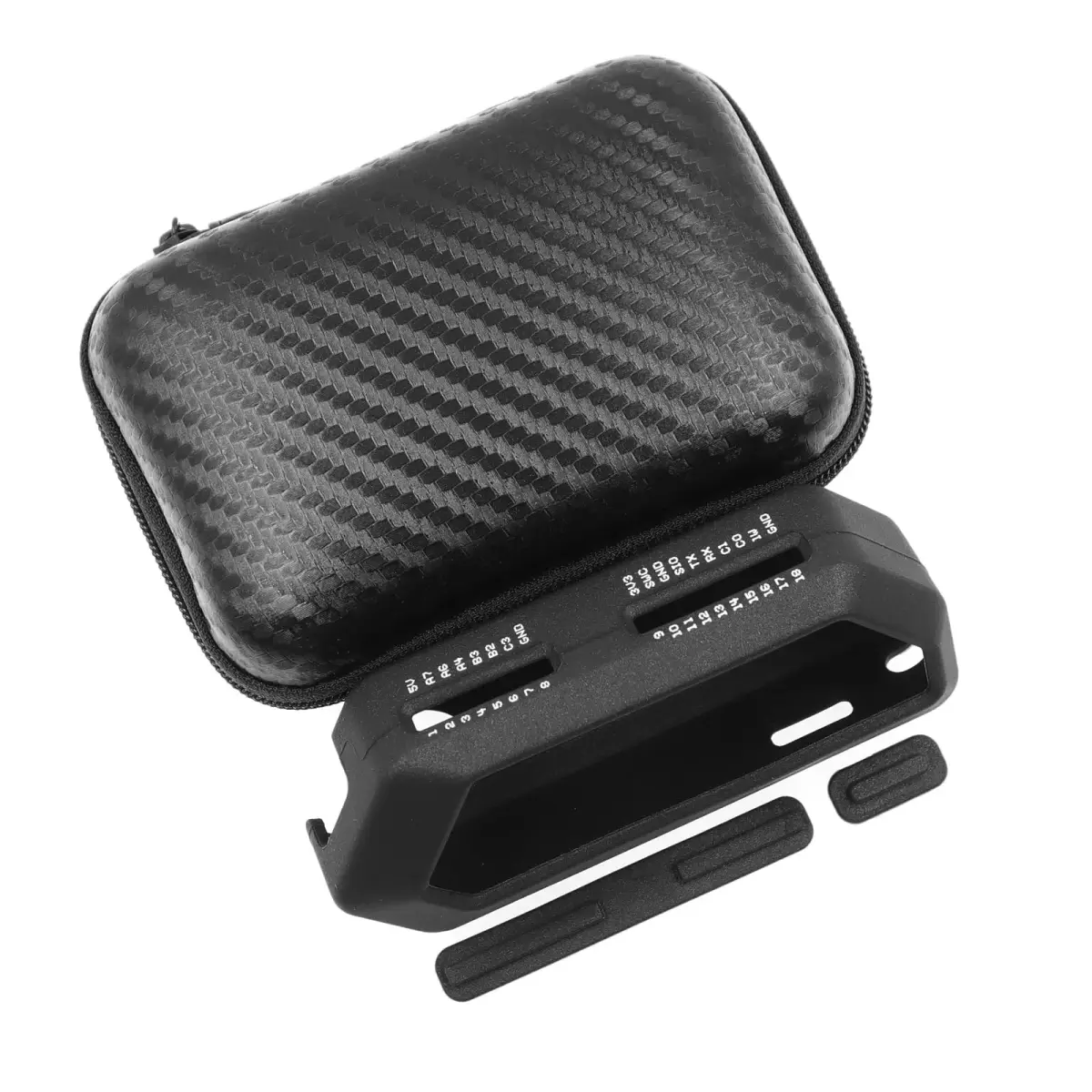 HCJYC 5-in-1 Flipper Zero Accessory Kit with Silicone Case & EVA Carry Case - Black Set - view 3