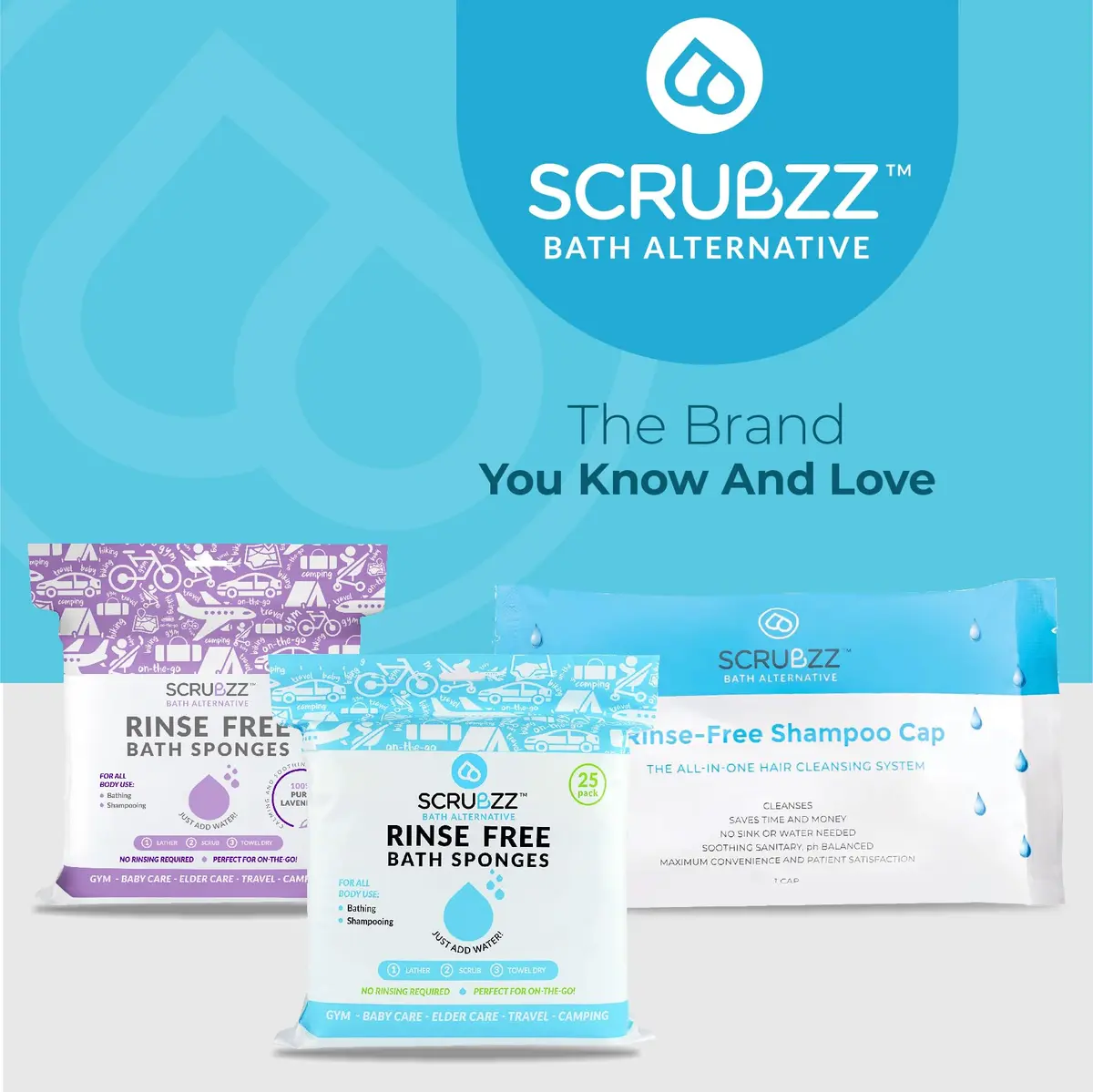 Scrubzz Waterless Shampoo Cap Coconut Vanilla | No Rinse Hair Wash for Elderly & Bedridden (70-120 chars) - view 7