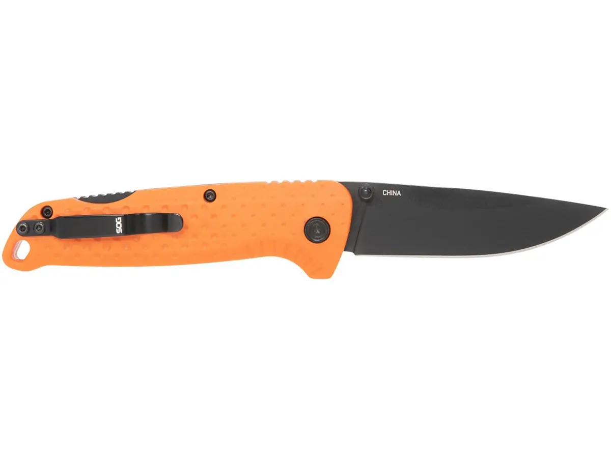 SOG Adventurer LB 3" Folding Knife | CRYO 5CR15MOV Steel | GRN Handle | Lock-Back, Blaze Orange/Black - view 2