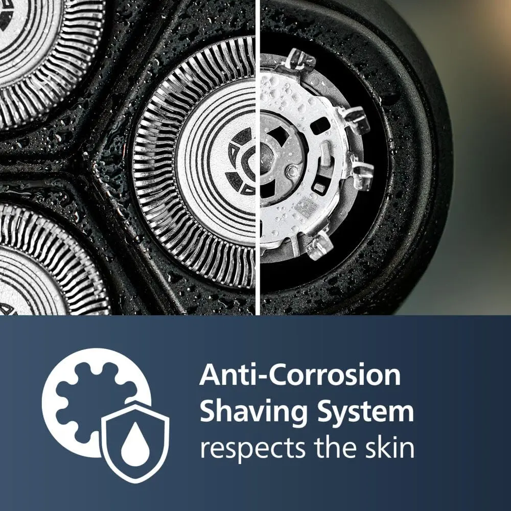 Philips Norelco 3900 Series Electric Shaver Storm Blue | Wet & Dry, Self-Sharpening Blades, 60 Min Battery - view 5