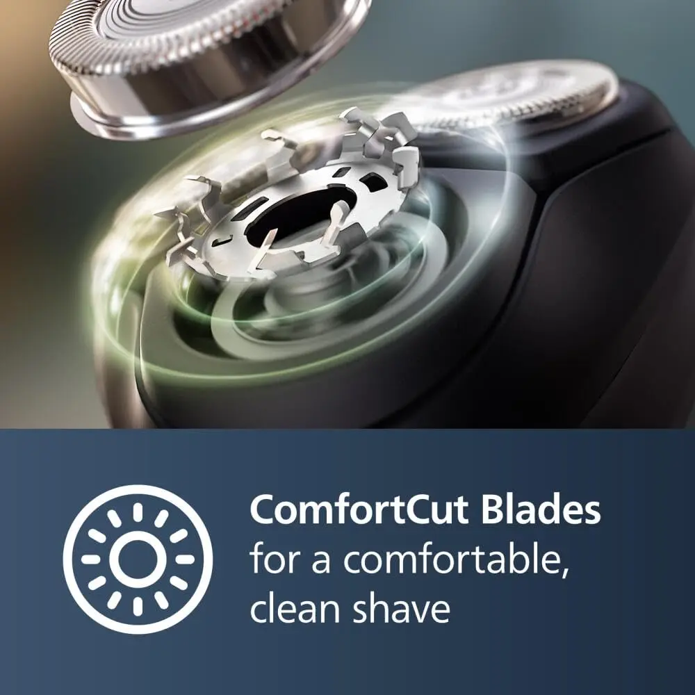 Philips Norelco 3900 Series Electric Shaver Storm Blue | Wet & Dry, Self-Sharpening Blades, 60 Min Battery - view 6