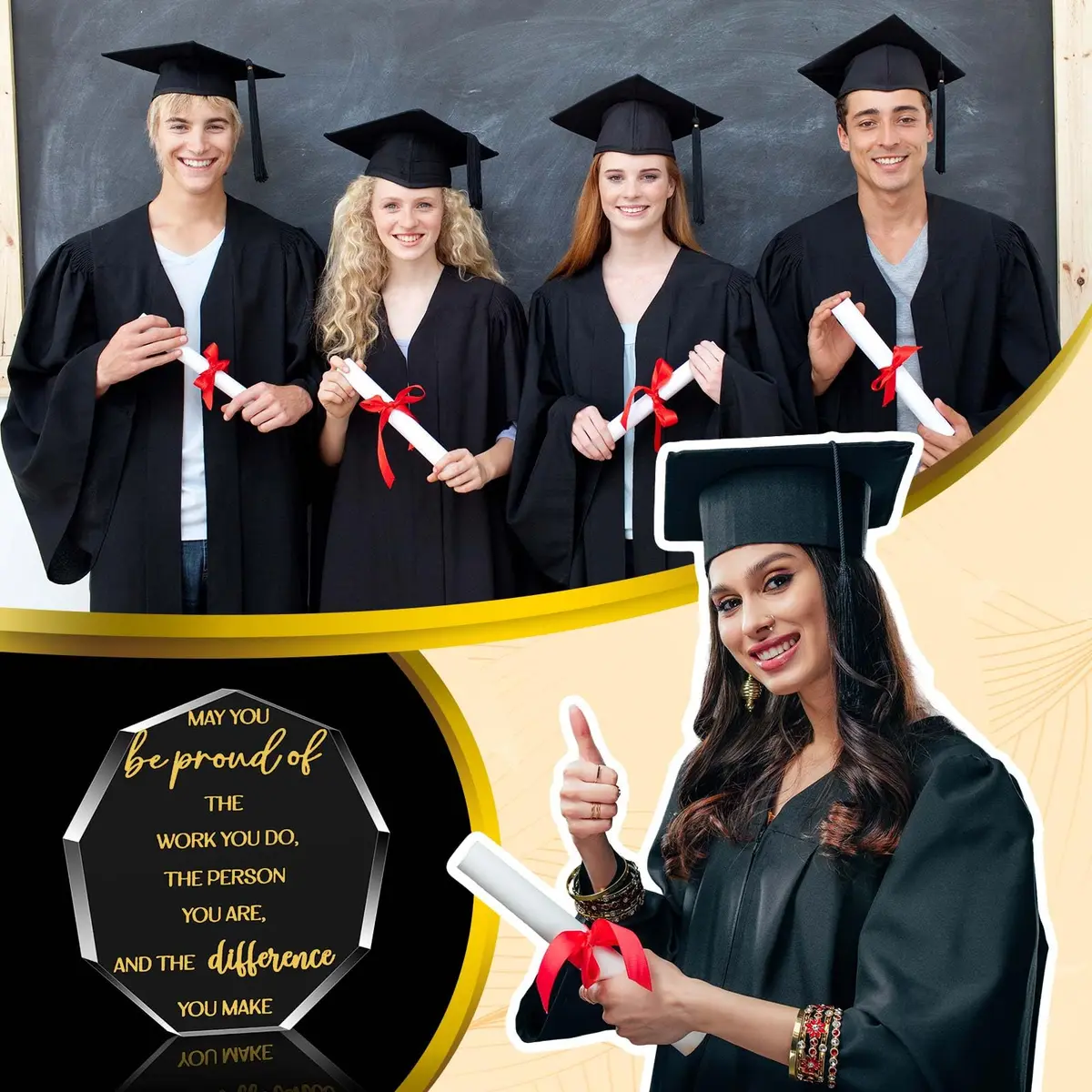 Huquary Acrylic Appreciation Trophies - 24 Pcs Motivational Awards | 6 cm (2.36 in) Diameter - view 4