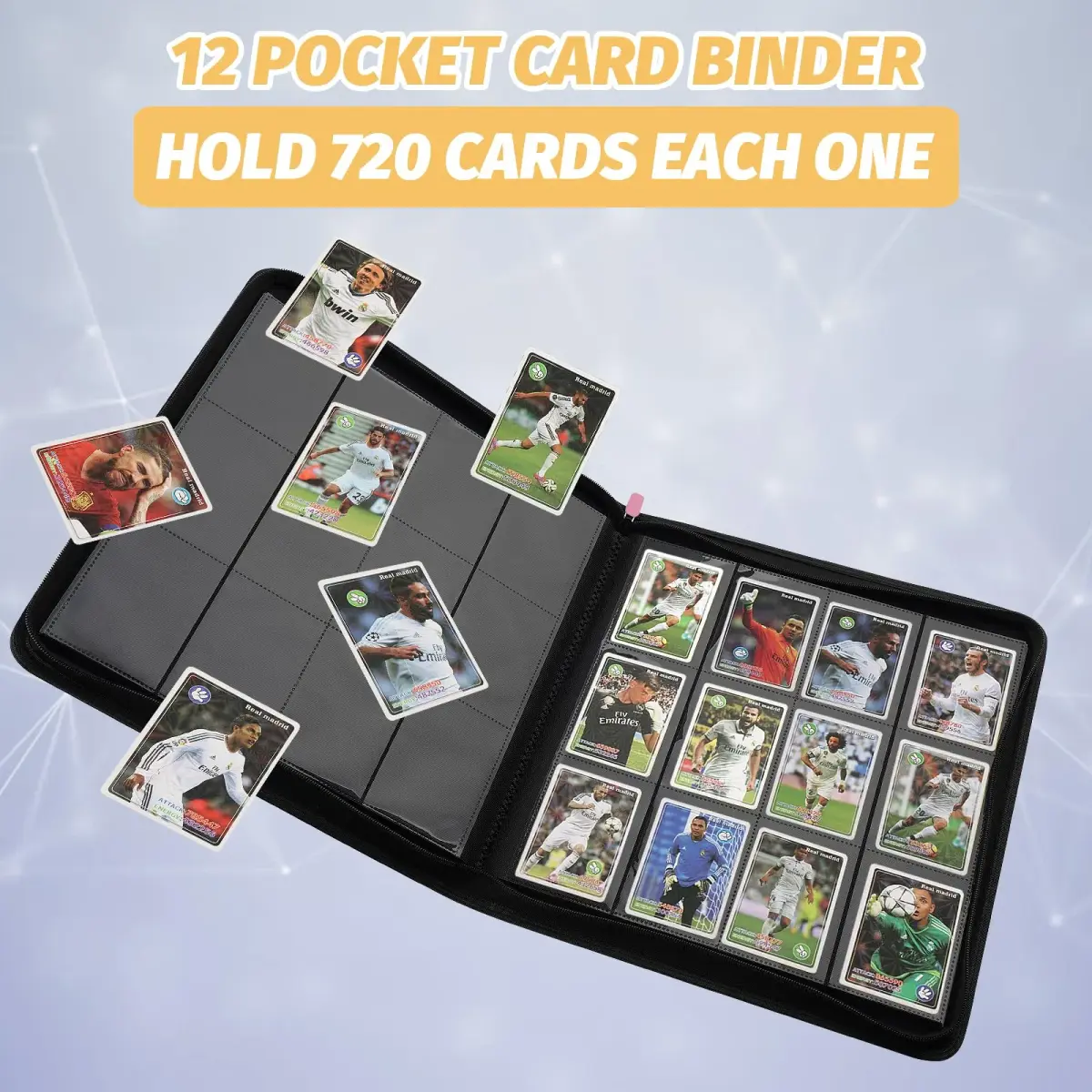 GERMUN Pink Trading Card Binder Ringless Side Loading 720 Cards | Acid-Free PU Zipper Album - view 6