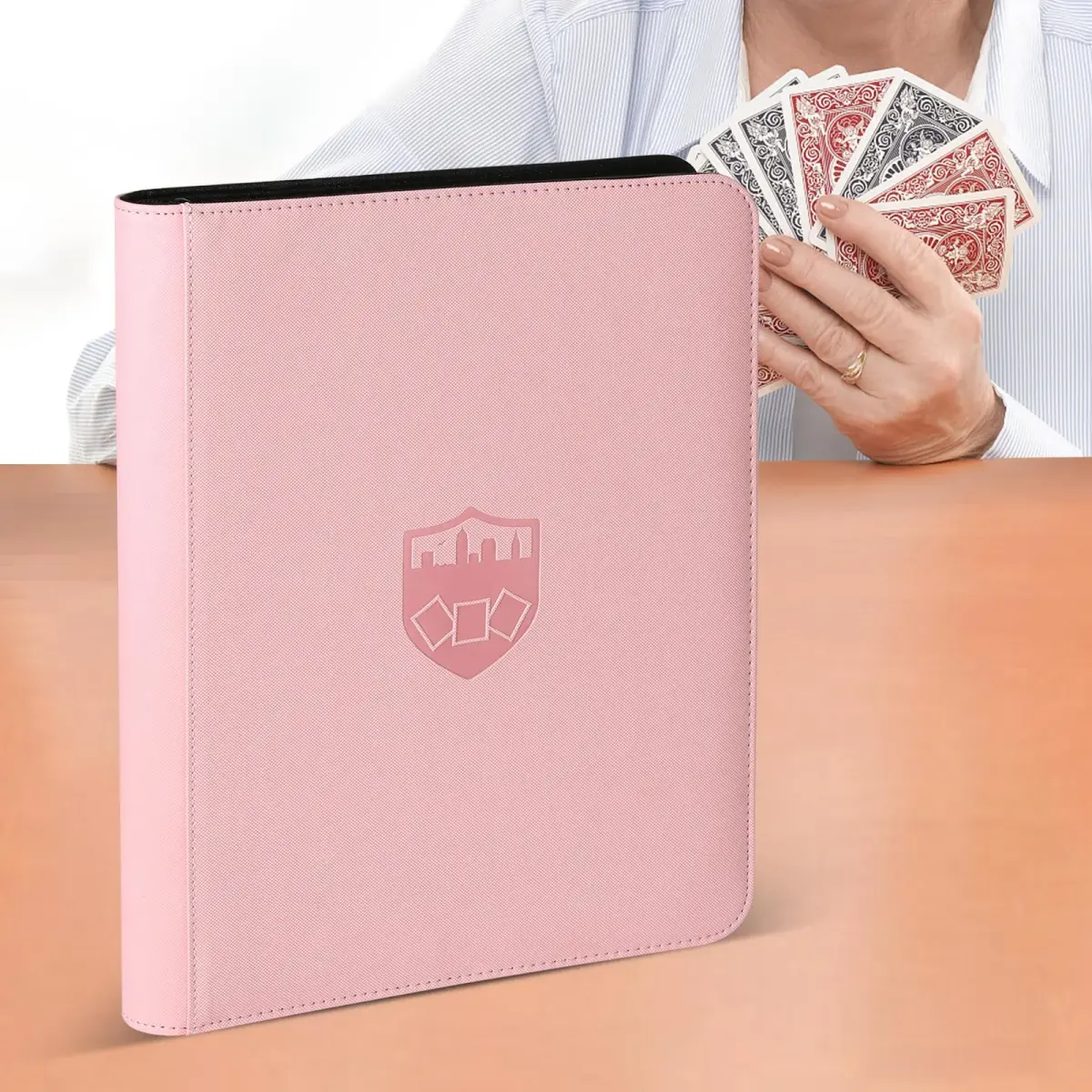 GERMUN Pink Trading Card Binder Ringless Side Loading 720 Cards | Acid-Free PU Zipper Album - view 7