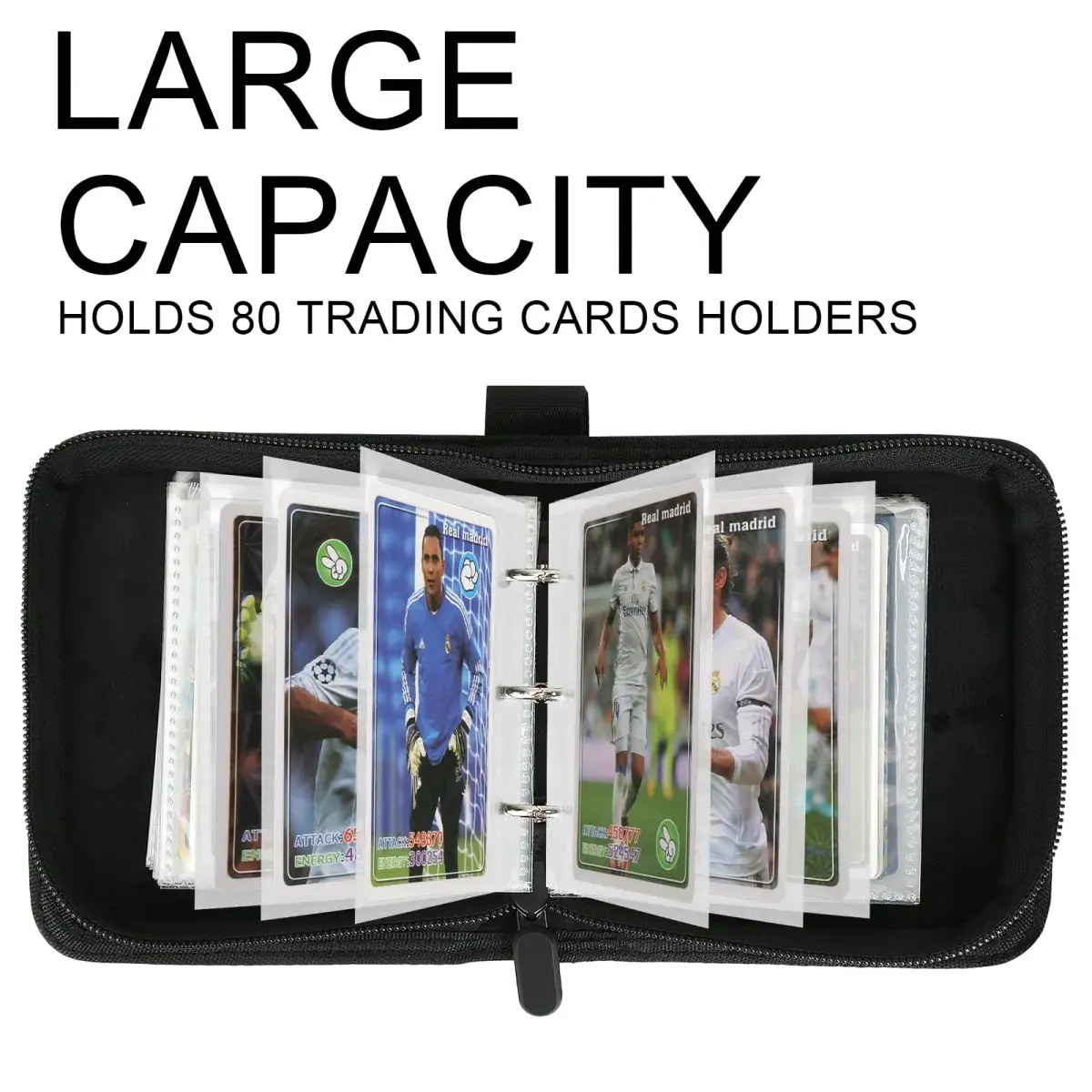 GERMUN Mini Card Binder 1 Pocket 80 Pockets Trading Card Album Folder with 40 Sleeves Double Sided - Pink - view 3