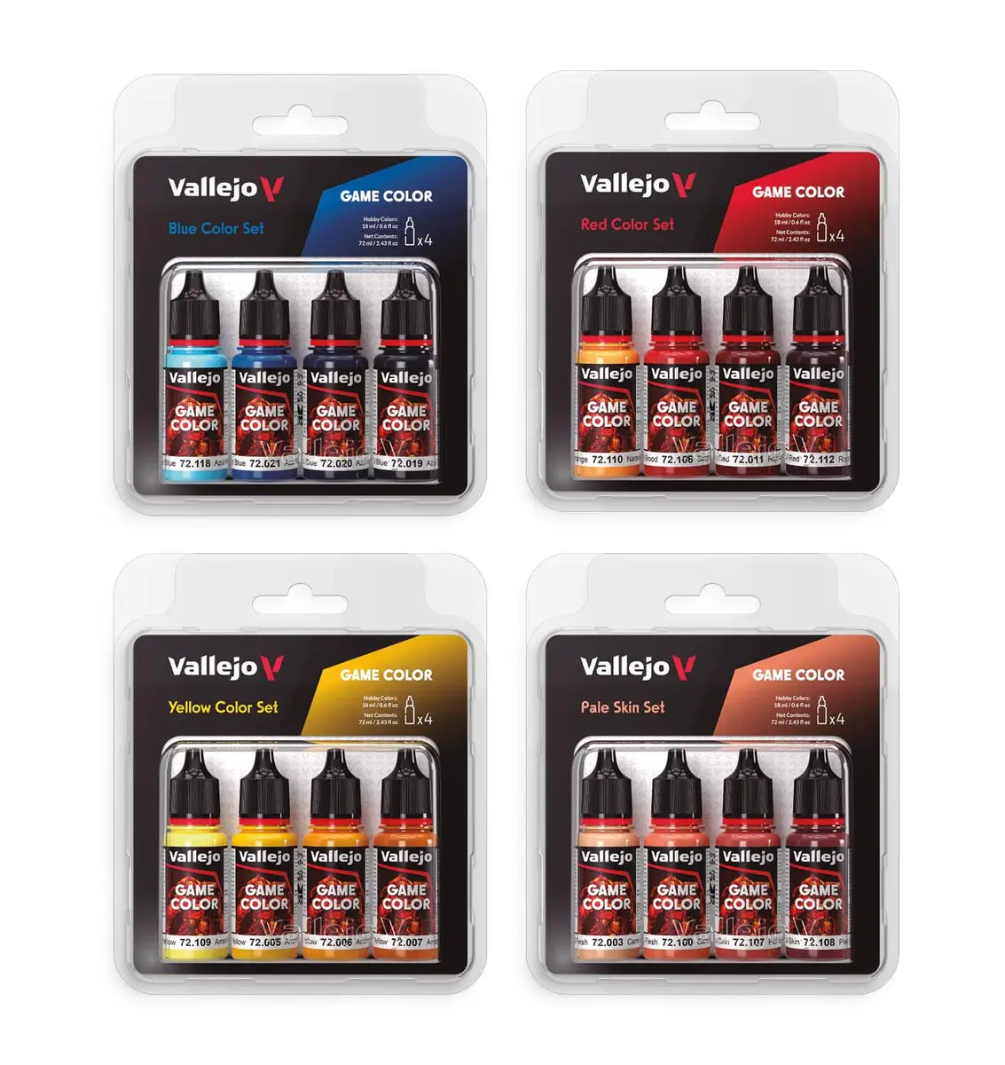 Vallejo Game Color Blue Color Set, 4 Bottles x 18ml (0.6 fl oz) | Opaque Acrylic Paints for Miniatures - view 5