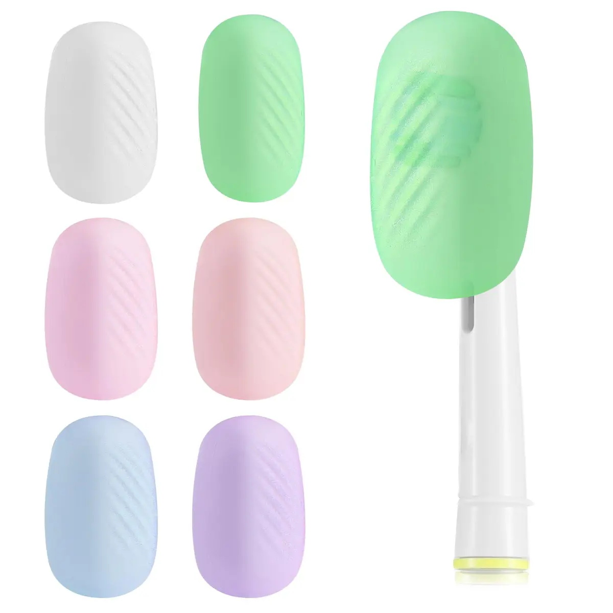 Lapfoon 6 Pack Toothbrush Covers, Silicone Tooth Brush Cover Cap | Family Pack & Travel Friendly - main product image
