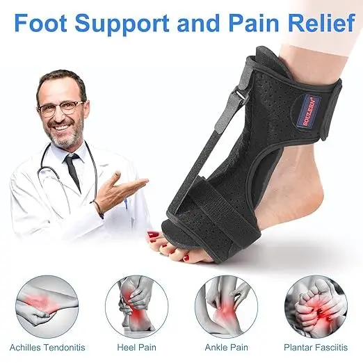soulern Plantar Fasciitis Night Splint 2 Pack | Adjustable Dorsal Foot Orthotic for Heel Pain Relief - view 3