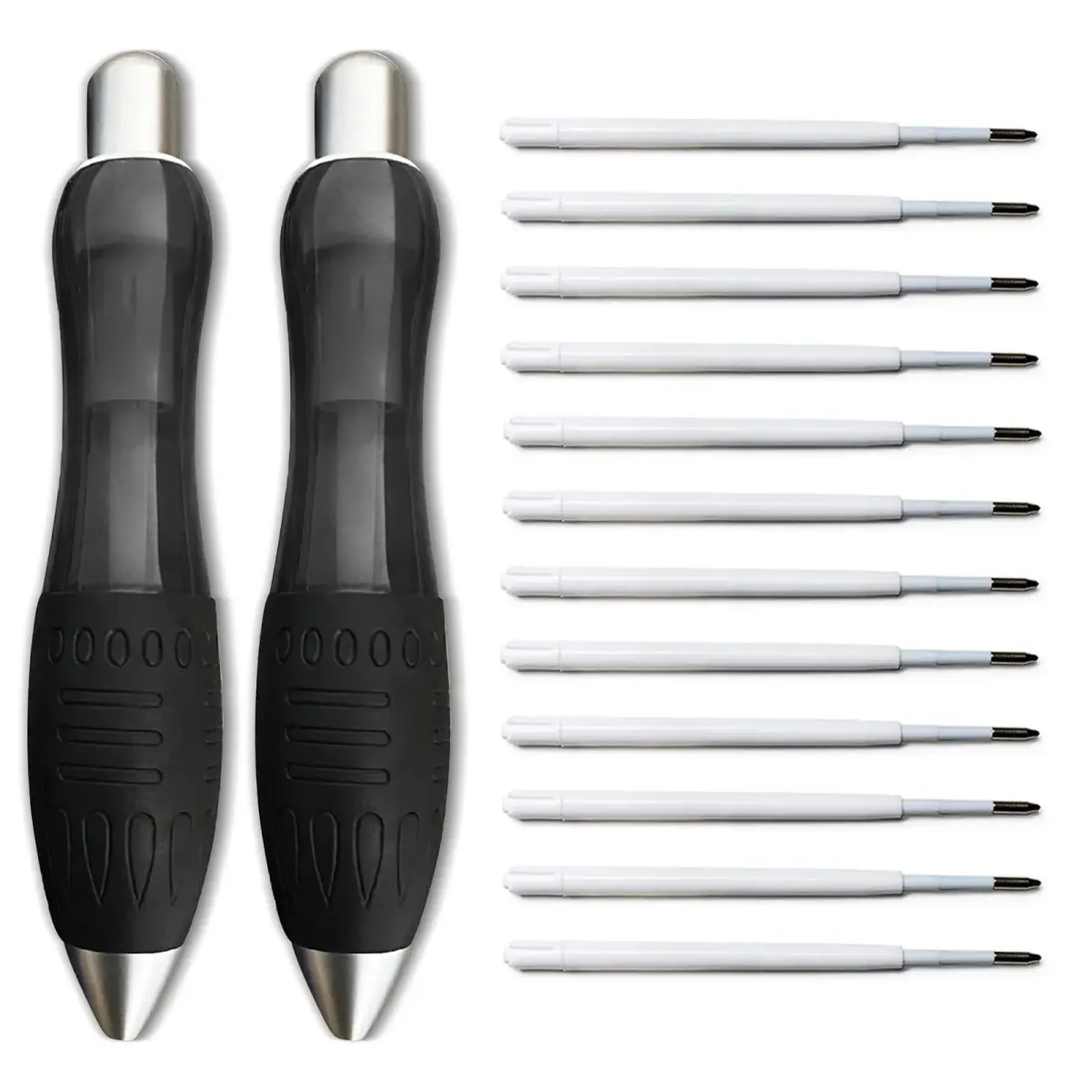 Lyforx Big Fat Pens 14pcs (2 Pens + 12 Refills) | Weighted for Tremor, Arthritis, Parkinson, Handicap - main product image