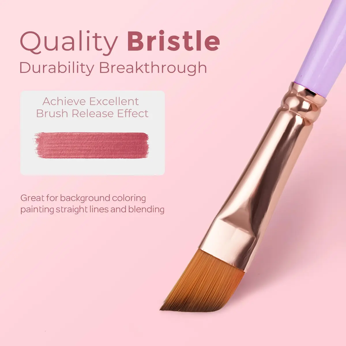 Nicpro Artist Paint Brush Set 12pcs | Assorted Nylon Brushes for Acrylic, Watercolor & Oil (en_US) - view 2