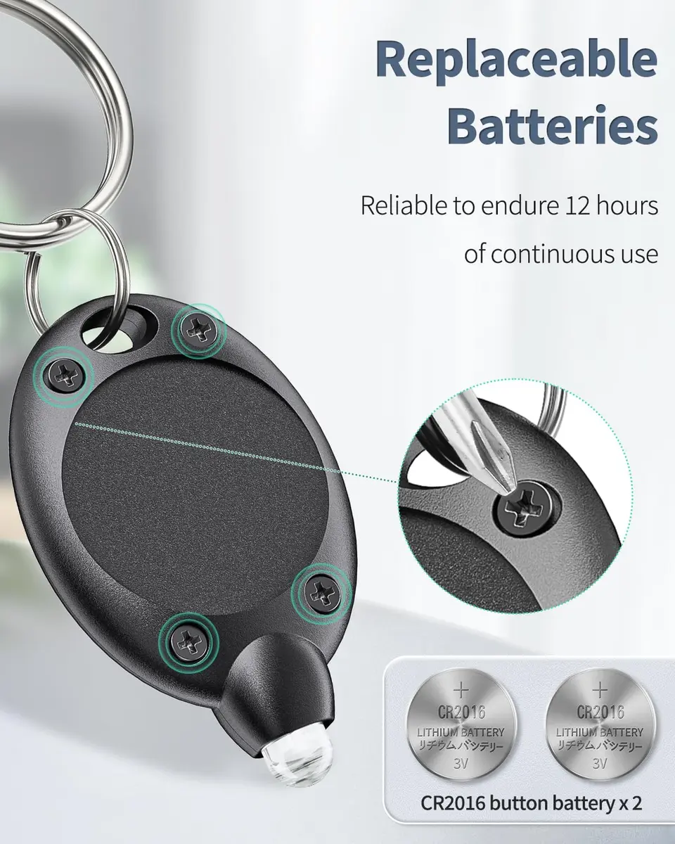 Uniclife 5 Pack LED Keychain Flashlight | Ultra-Bright 12 Lumens, Portable & Durable - view 4