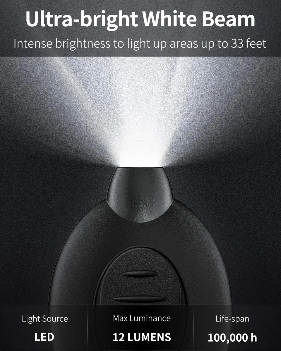 Uniclife 5 Pack LED Keychain Flashlight | Ultra-Bright 12 Lumens, Portable & Durable - view 2