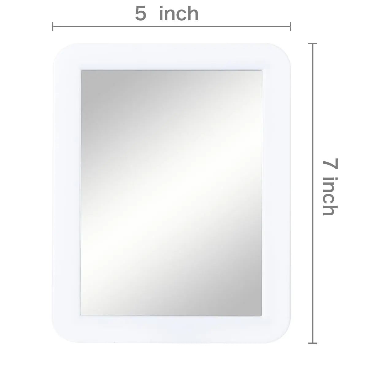 ARTLYMERS Locker Mirror Magnetic 5x7 Real Glass White | Compact Locker Accessory - view 3