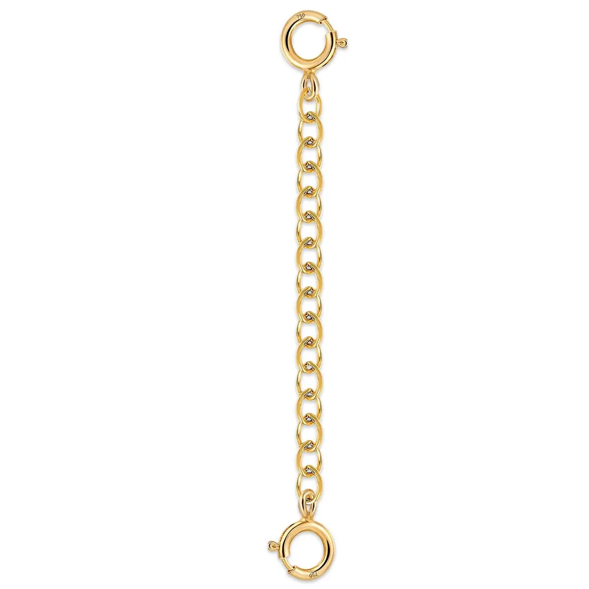LANCHARMED 18K Solid Gold Extender for Necklace Bracelet 2 Inches | Durable Adjustable Chain for Women - main product image