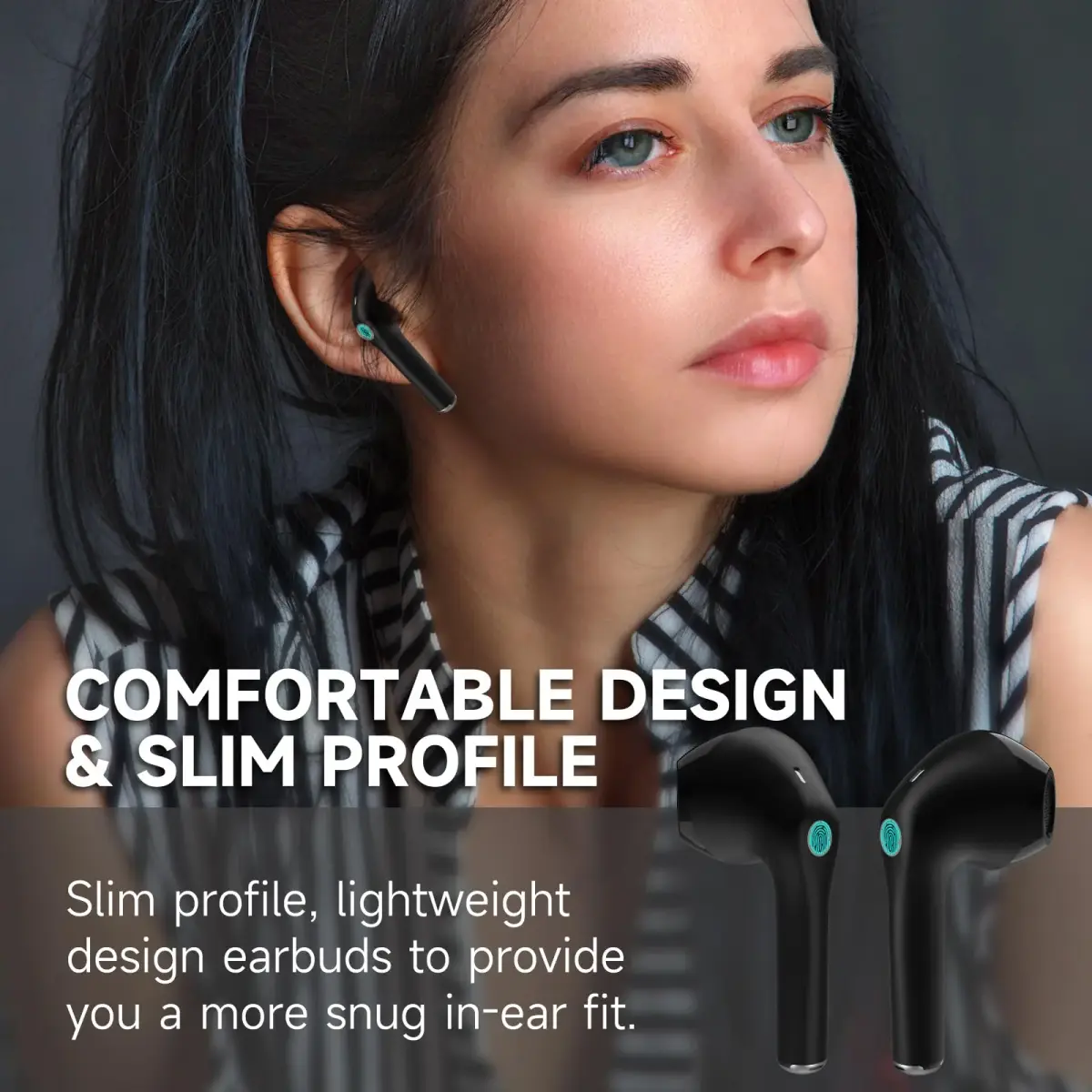 1 Hora Bluetooth 5.3 Wireless Earbuds with Charging Case | 22 Hours Playtime - view 7