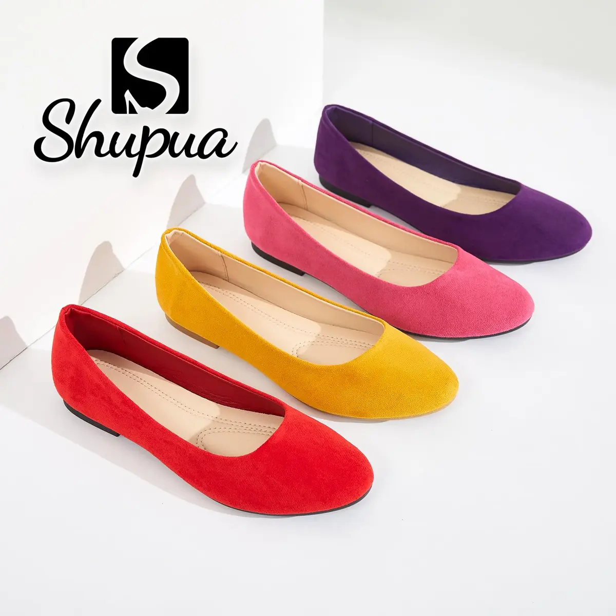 Shupua Flats for Women Round Toe Ballet Flats Work Shoes, Purple, Size 9 | Comfortable All-Day Office Wear - view 8