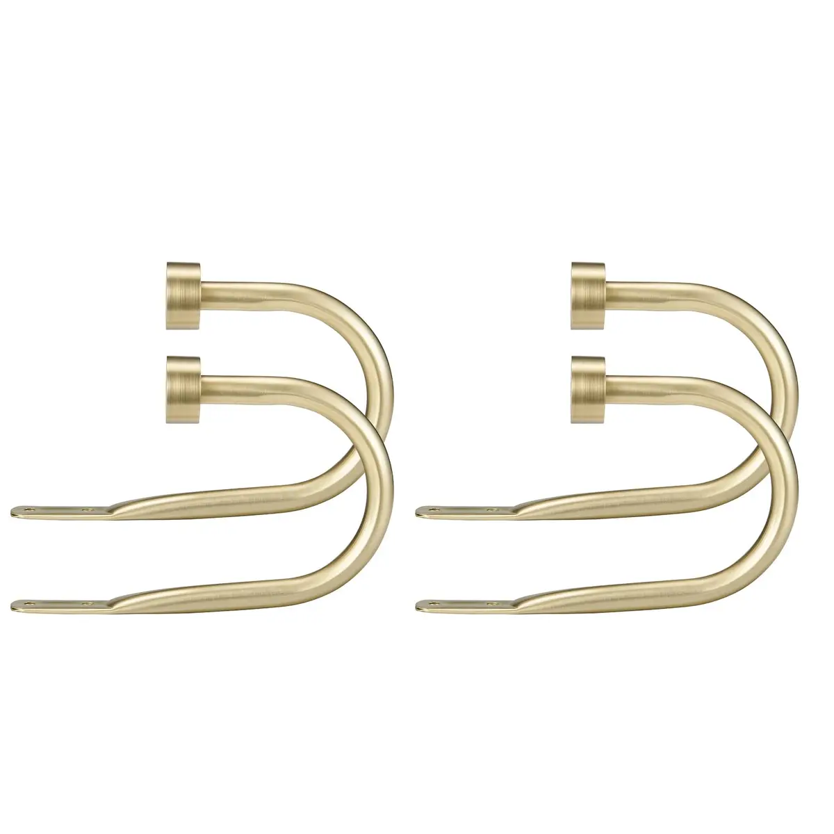 Mayrhyme Premium Curtain Holdback Set of 4 | Brass Finish, 18.5cm (7.28") Height, 11cm (4.33") Width - main product image