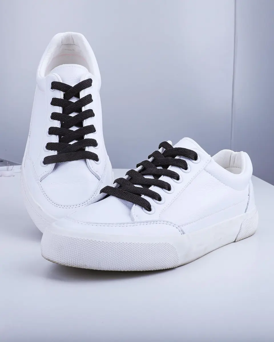 Teskyer Flat Shoe Laces 47 Inch Black | Durable Polyester, Universal Fit for Sneakers - view 5