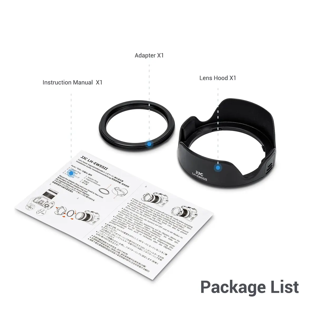 JJC Lens Hood for Canon RF 28mm F 2.8 STM | Reversible Lens Shade, Compatible with 55mm Filters & Cap - view 8