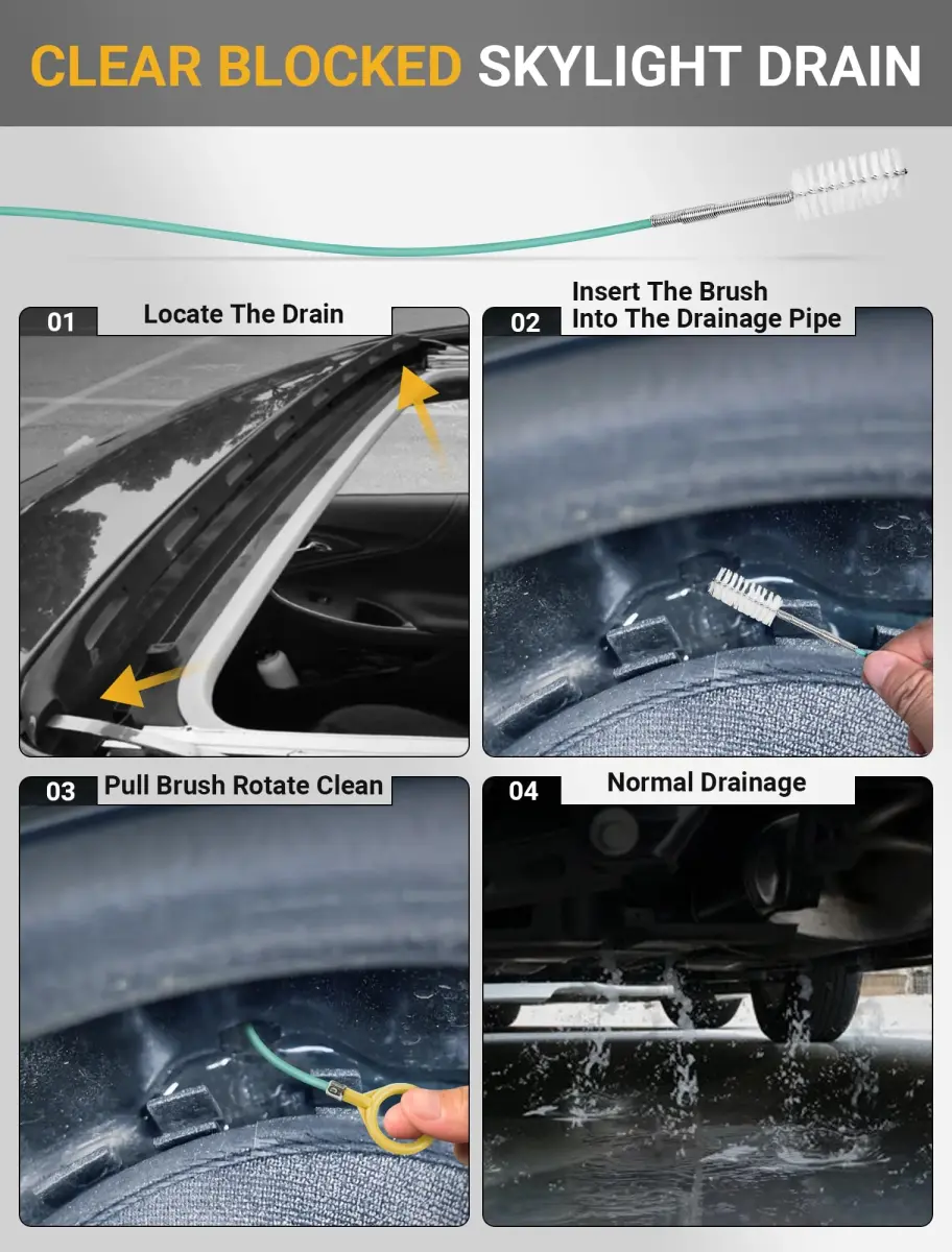 SARDVISA 120-Inch Flexible Sunroof Drain Cleaning Brush | Clears Narrow Pipes & Drains - view 4