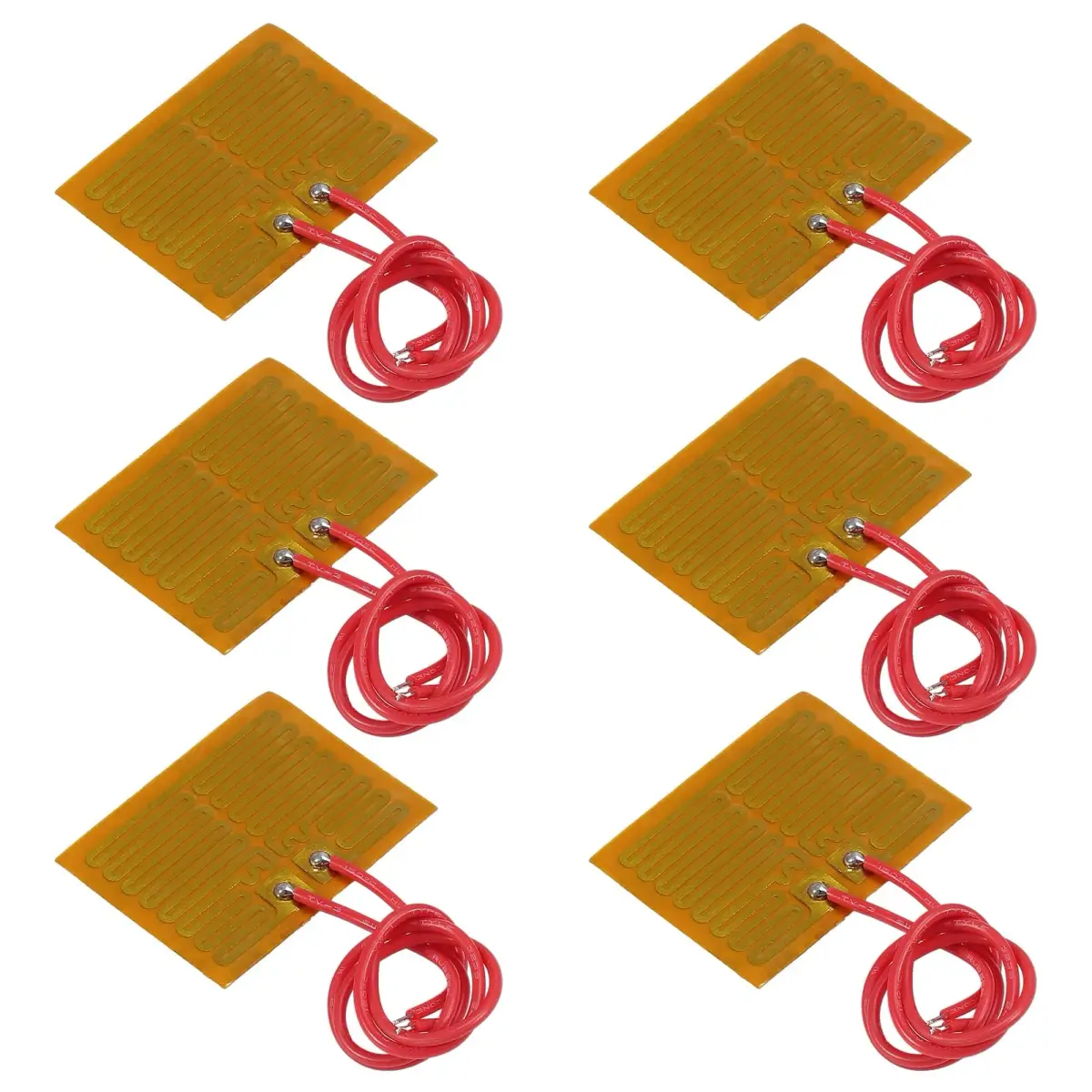 Coliao 6pcs 5V 1W PI Heating Film 30mmx40mm | Flexible Adhesive Polyimide Heater Plate - main product image