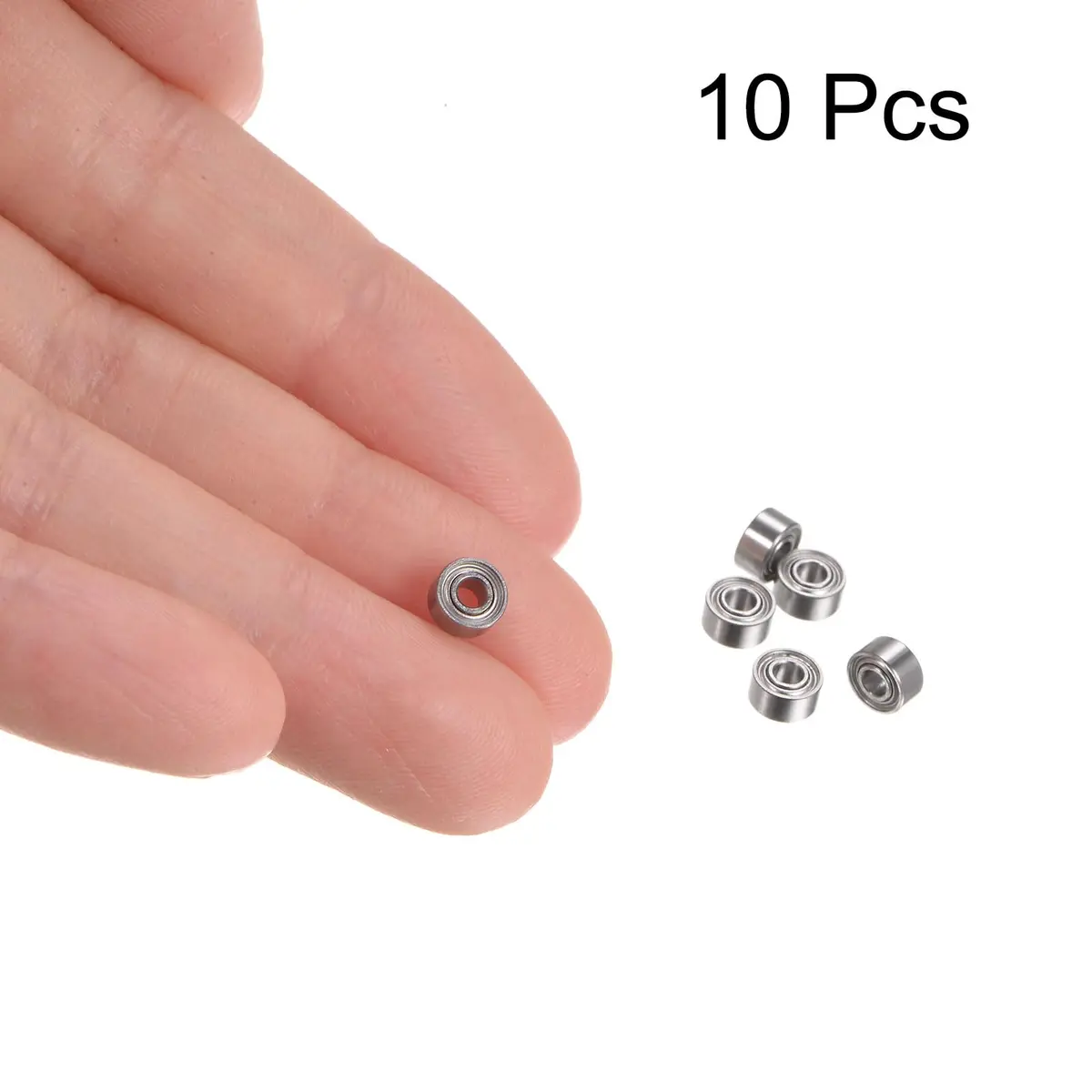 uxcell MR52ZZ Deep Groove Ball Bearings 2x5x2.5mm Double Shielded Chrome Steel Miniature Bearings (10-Pack) - view 3