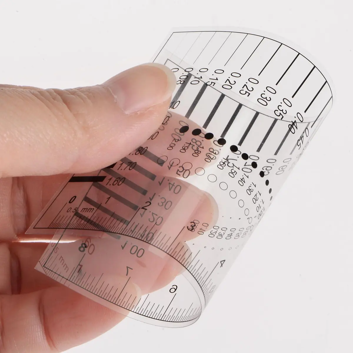 HARFINGTON High Precision SEC Size Estimation Chart 8cm | Flaw Detection Film Ruler for Diameter & Line Width - view 6