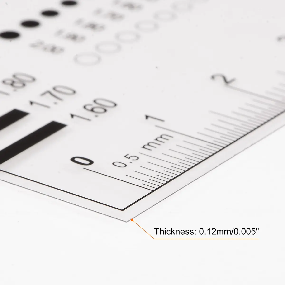 HARFINGTON High Precision SEC Size Estimation Chart 8cm | Flaw Detection Film Ruler for Diameter & Line Width - view 4