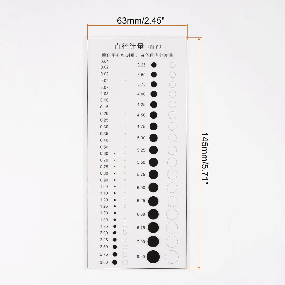 HARFINGTON High Precision SEC Size Estimation Chart Transparency Flaw Detection Film Ruler for Diameter Defects Measuring | Accurate Inspection Tool - view 2