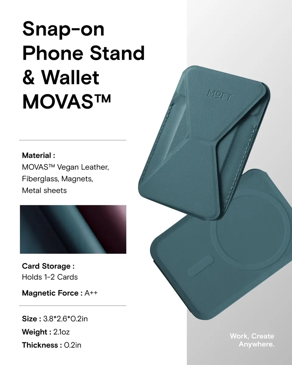 MOFT Magnetic Wallet Stand Compatible with iPhone 18/17/16/15/14/13 Series | Slim 3-in-1 MagSafe Stand & Wallet - view 6