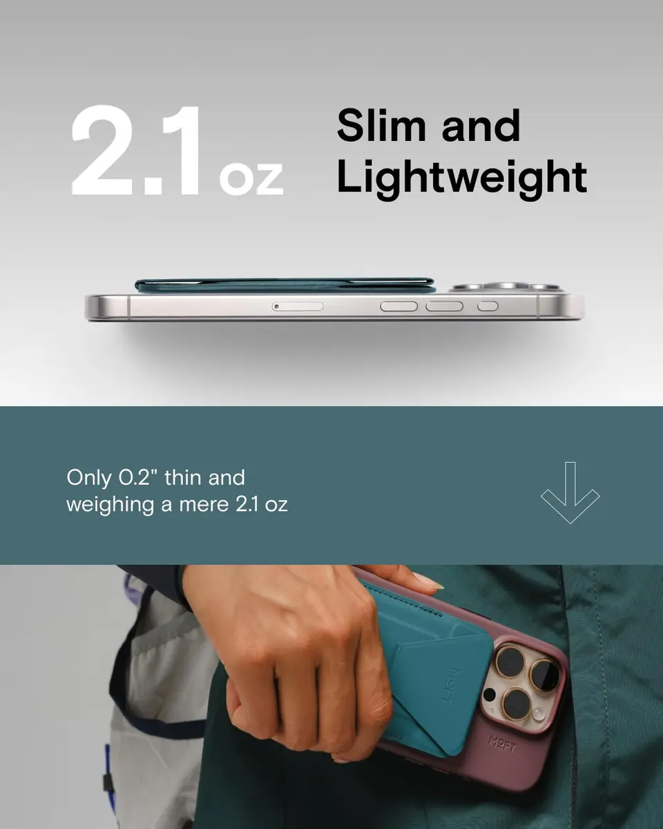 MOFT Magnetic Wallet Stand Compatible with iPhone 18/17/16/15/14/13 Series | Slim 3-in-1 MagSafe Stand & Wallet - view 2