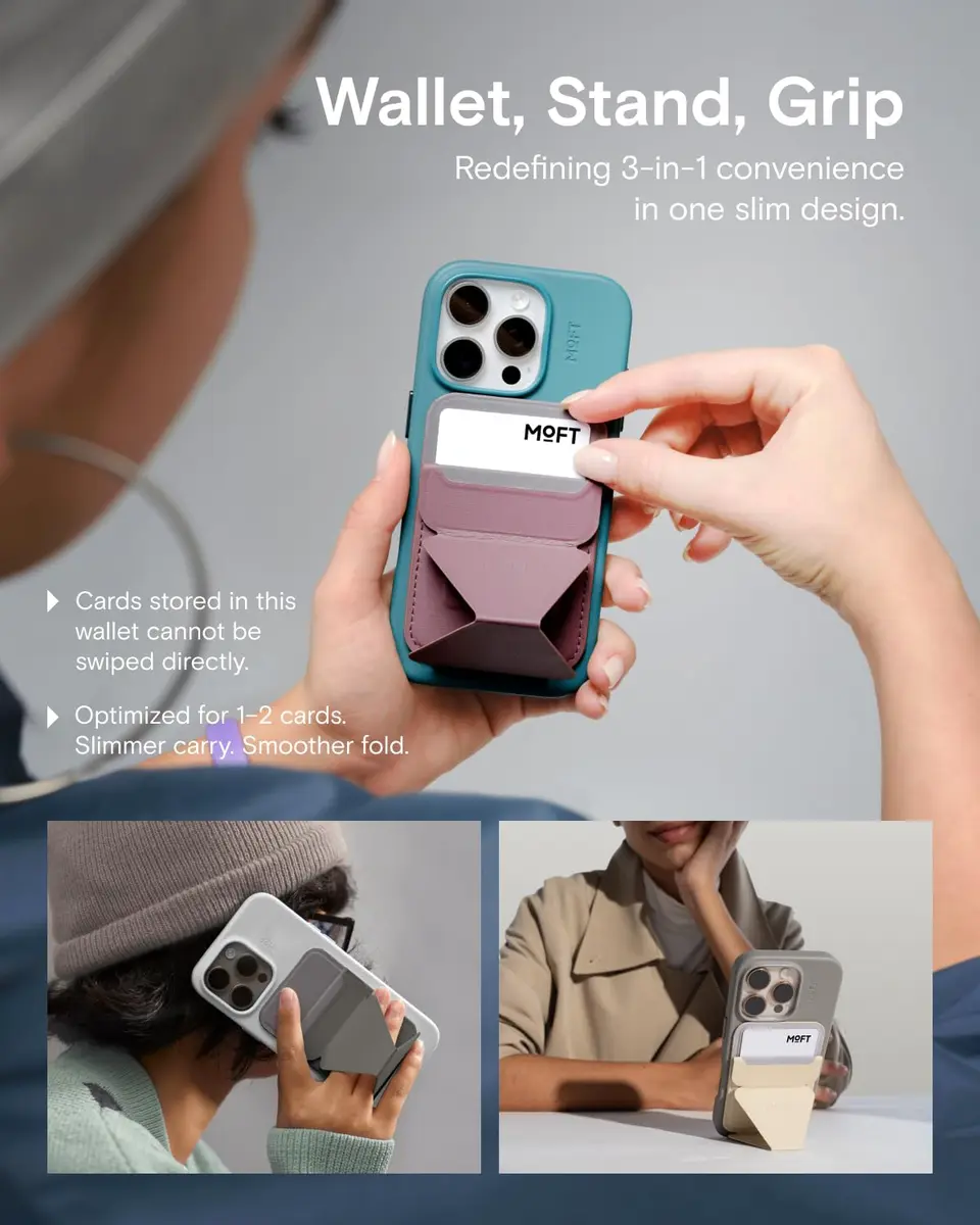 MOFT Magnetic Wallet Stand Compatible with iPhone 18/17/16/15/14/13 Series | Slim 3-in-1 MagSafe Stand & Wallet - view 3