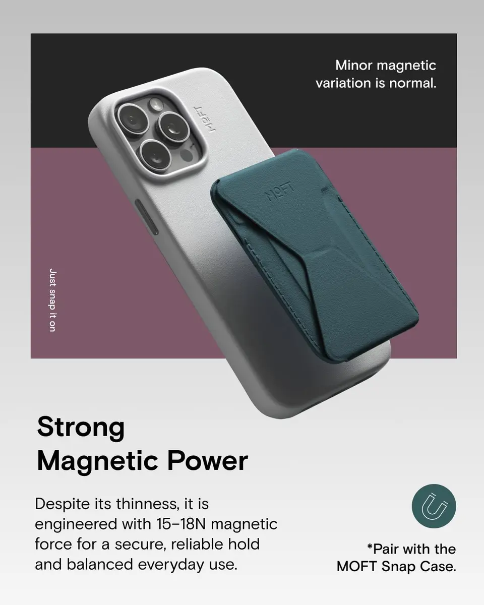 MOFT Magnetic Wallet Stand Compatible with iPhone 18/17/16/15/14/13 Series | Slim 3-in-1 MagSafe Stand & Wallet - view 4