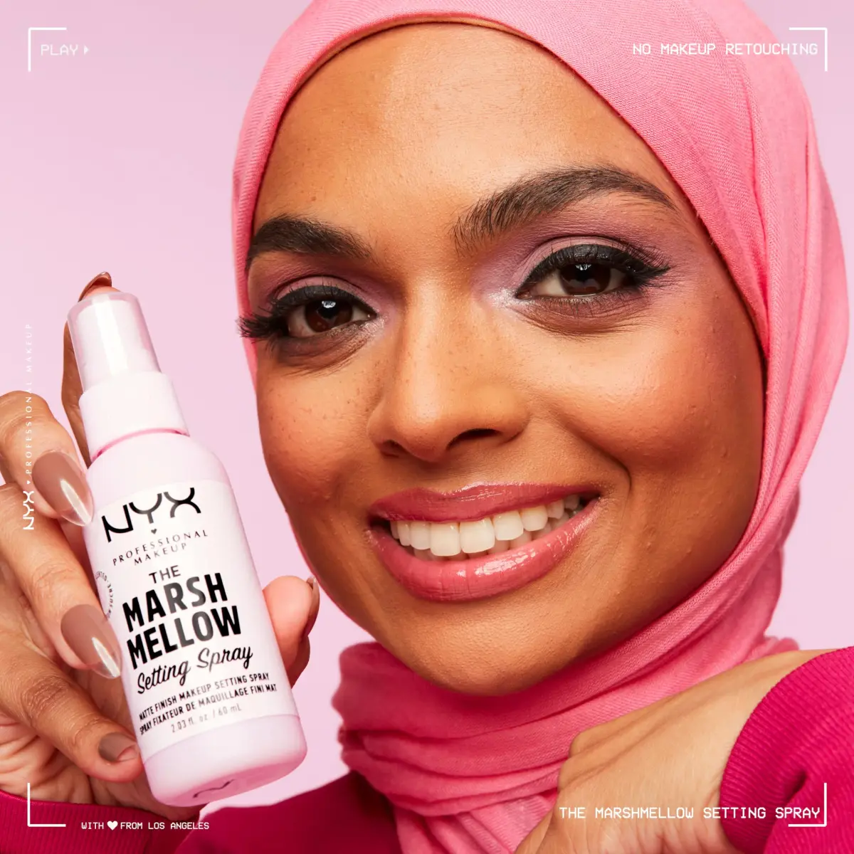 NYX PROFESSIONAL MAKEUP Marshmellow Matte Setting Spray 60ml (2.03 Fl Oz) | Vegan Formula for 16HR Makeup Wear - view 3