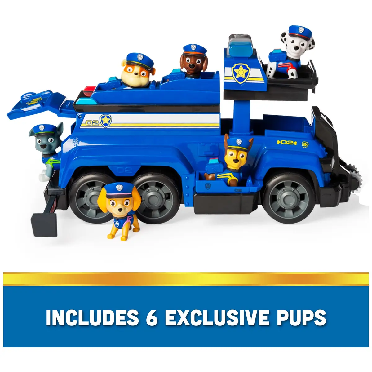 Paw Patrol Team Cruiser Vehicle with 6 Collectible Pup Figures | ASTM-Tested Toy Playset for Kids 3+ - view 5