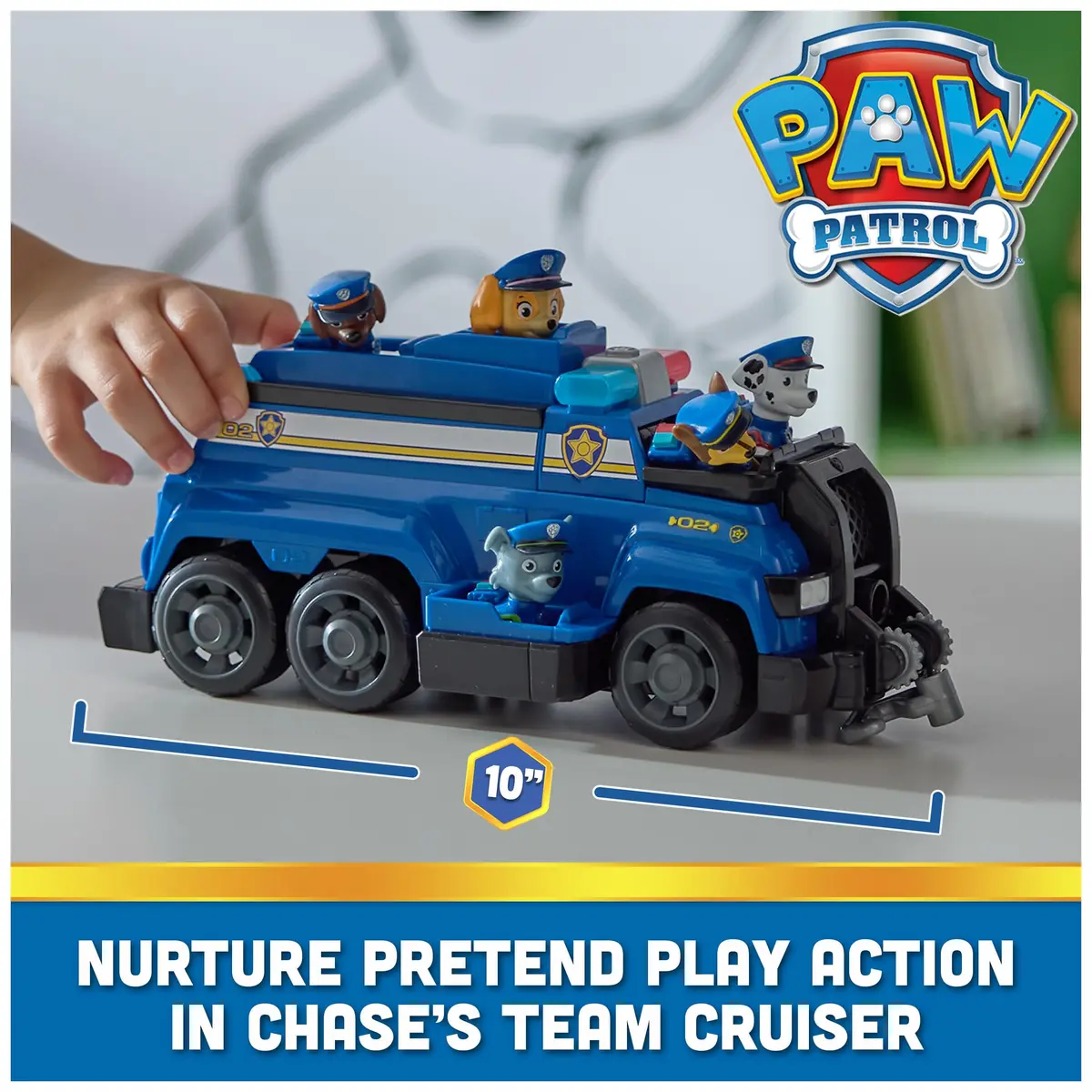 Paw Patrol Team Cruiser Vehicle with 6 Collectible Pup Figures | ASTM-Tested Toy Playset for Kids 3+ - view 2