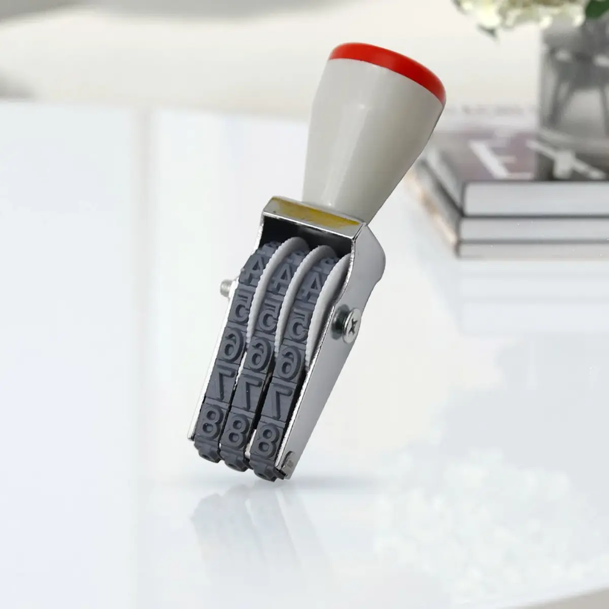 EATAKWARD 3 Digit Number Stamp with Symbols, Adjustable Rotating Price Tag Stamp 9.5cm (3.74in) - view 5