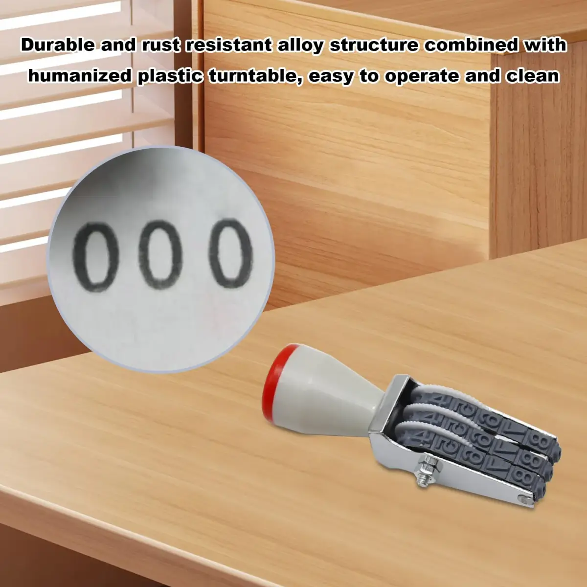 EATAKWARD 3 Digit Number Stamp with Symbols, Adjustable Rotating Price Tag Stamp 9.5cm (3.74in) - view 2