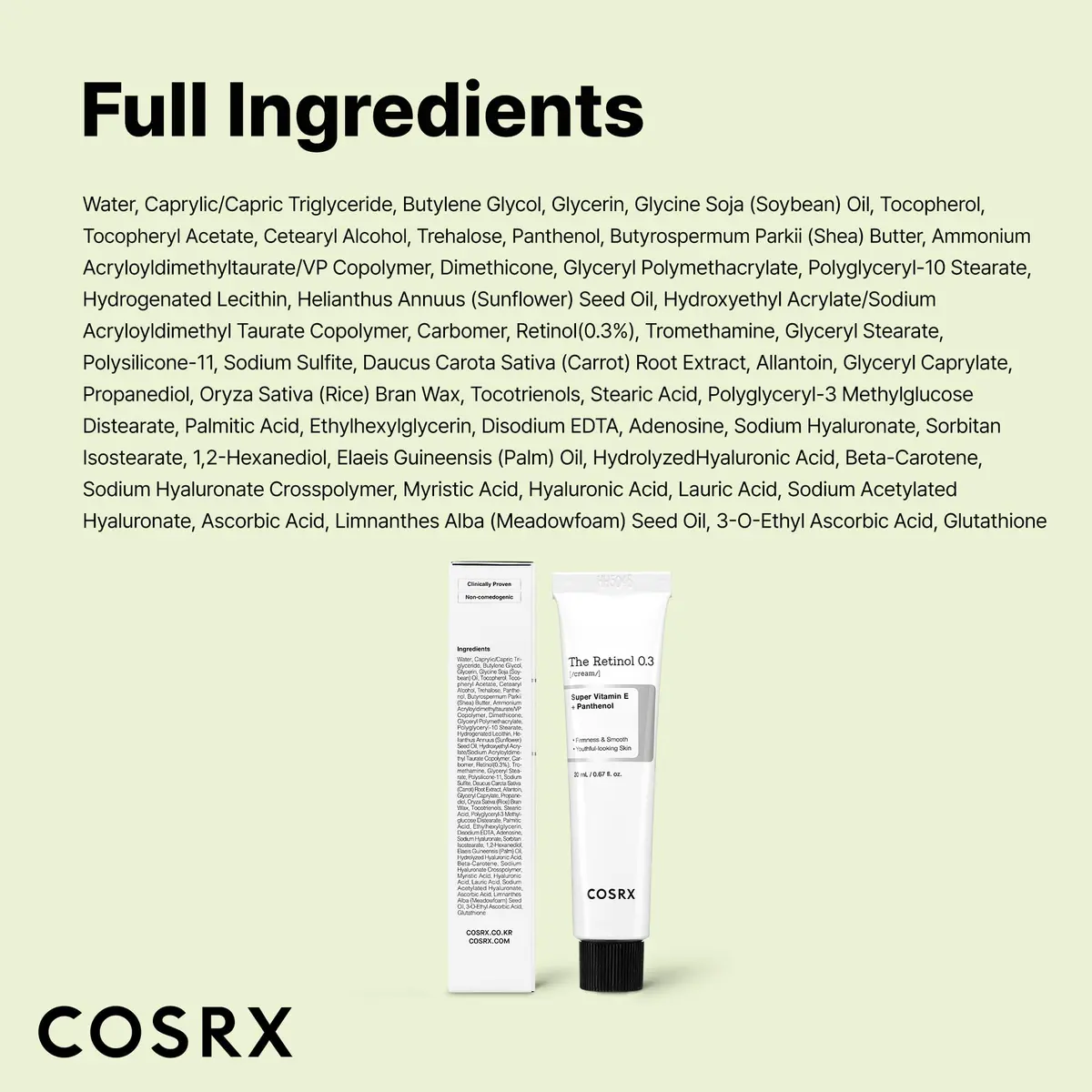 COSRX Retinol 0.3% Cream | Anti-Aging Night & Eye Care for All Skin Types - view 8