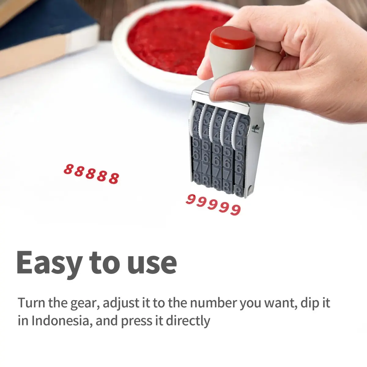 EATAKWARD 5 Digit Number Stamp 2.1 cm (0.83 in) | Adjustable Price Tag Roller Stamp - view 5