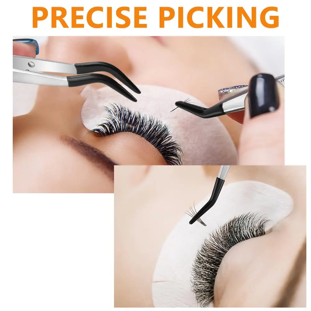 Ainiv 4pcs Tweezers with Rubber Tips | Precision Stainless Steel for Beauty & DIY (70-120 chars) - view 2
