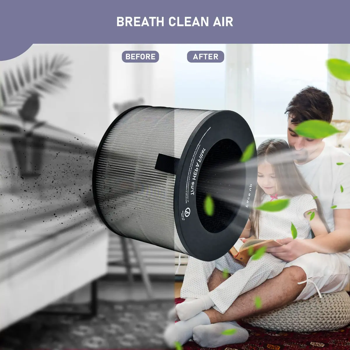 Ontheone HEPA Filter Replacement Compatible with LG PuriCare AeroTower Fan U9CV2B / U9CS1C / U9CV1C | 3-in-1 True HEPA Filter, Fiberglass, 2 Pack - view 2